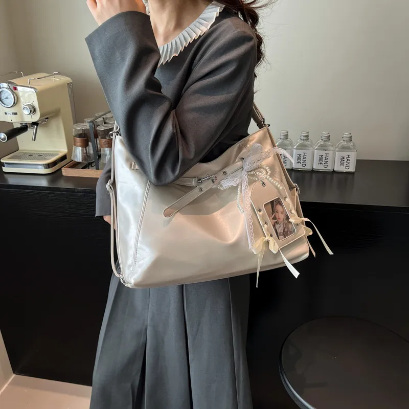 Yalu PU Backpack Regular Women's White/Blue/Black/Pink-5
