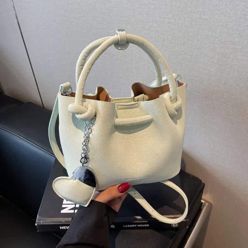 Yalu PU One Shoulder Handbag Regular Women's Black/Ecru/Pink/Green-21