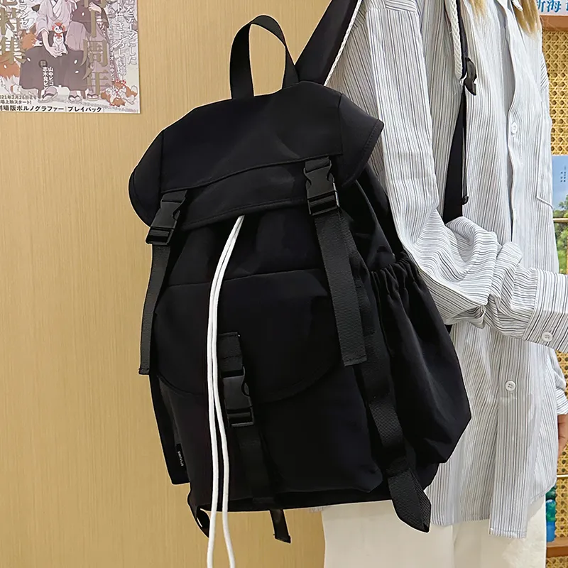 Yalu Nylon Backpack Regular Unisex Green/Khaki/Gray/Black-25