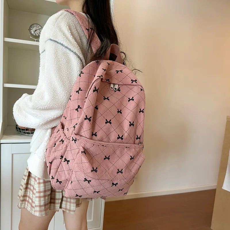 Yalu Corduroy Backpack Women's Multicolor-17