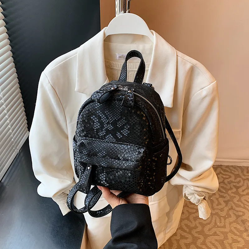 Yalu PU Backpack Regular Women's Black/Silver/Purple/White-4