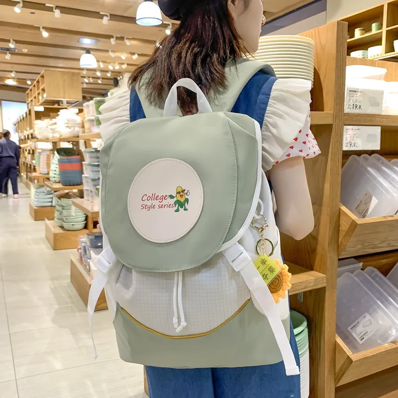 Yalu Nylon Backpack Regular Unisex Multicolor-15