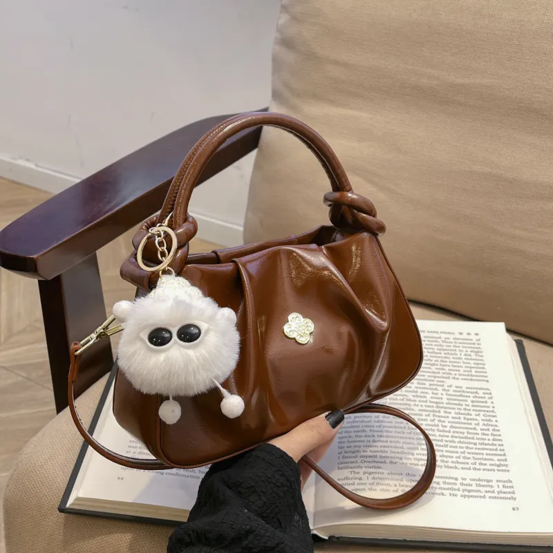 Yalu PU Handbag Regular Women's White/Brown/Black-9