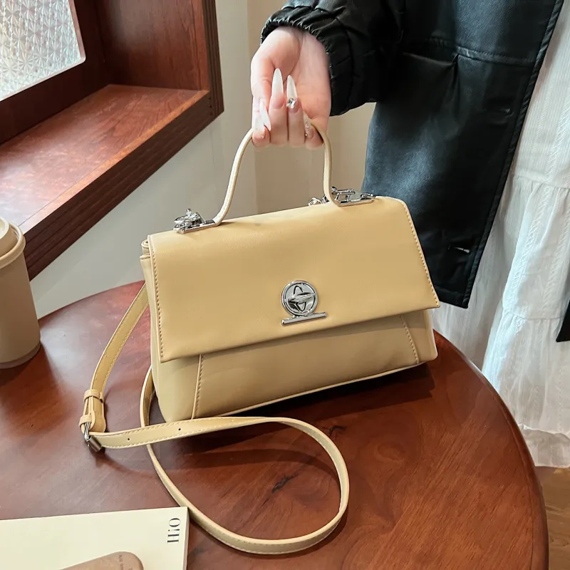 Yalu PU Handbag Women's Black/Light Brown/White/Khaki-25