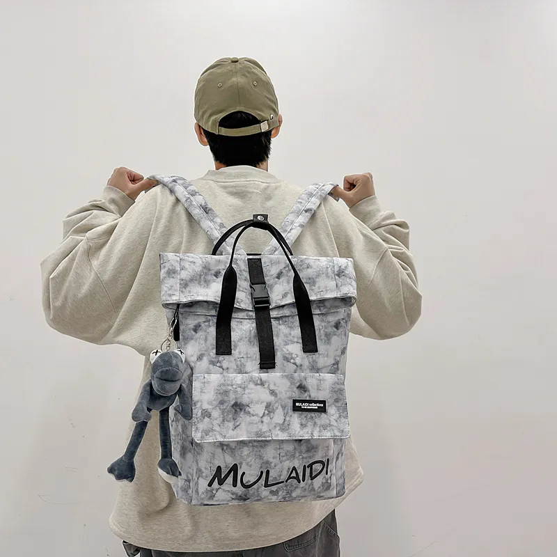 Yalu Nylon Backpack Unisex Multicolor-4