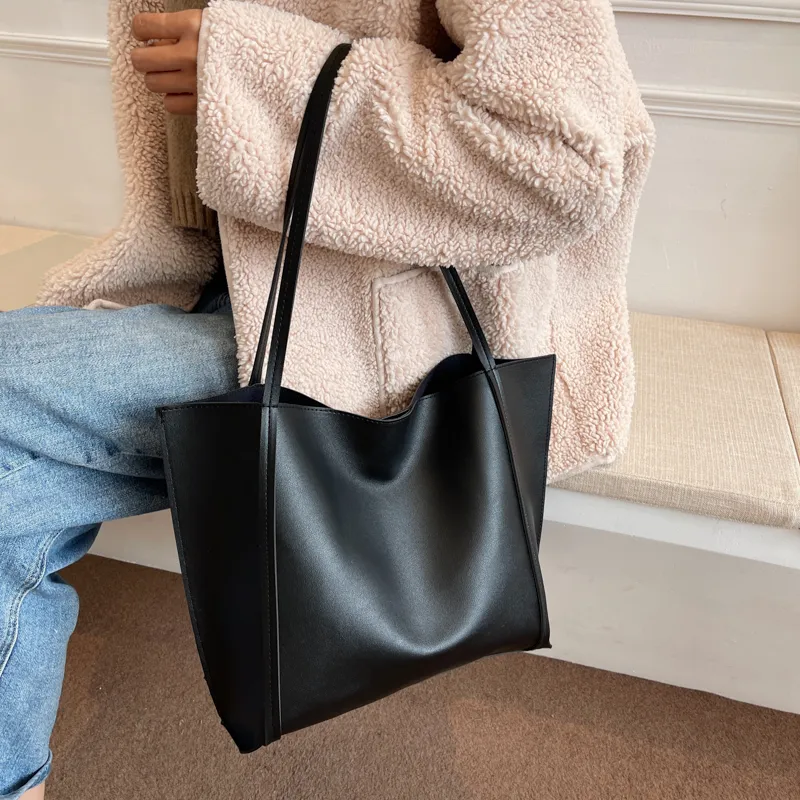 Yalu PU Material Handbag, Shoulder Bag Tubas Women's Black/Coffee/Brown/Ecru-3