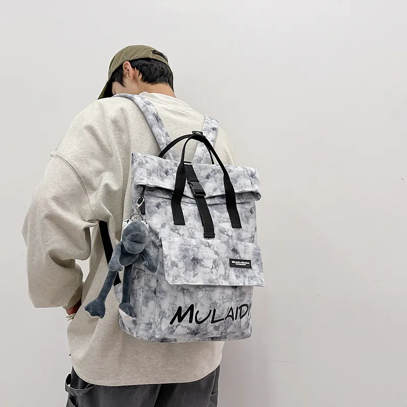 Yalu Nylon Backpack Unisex Multicolor-3