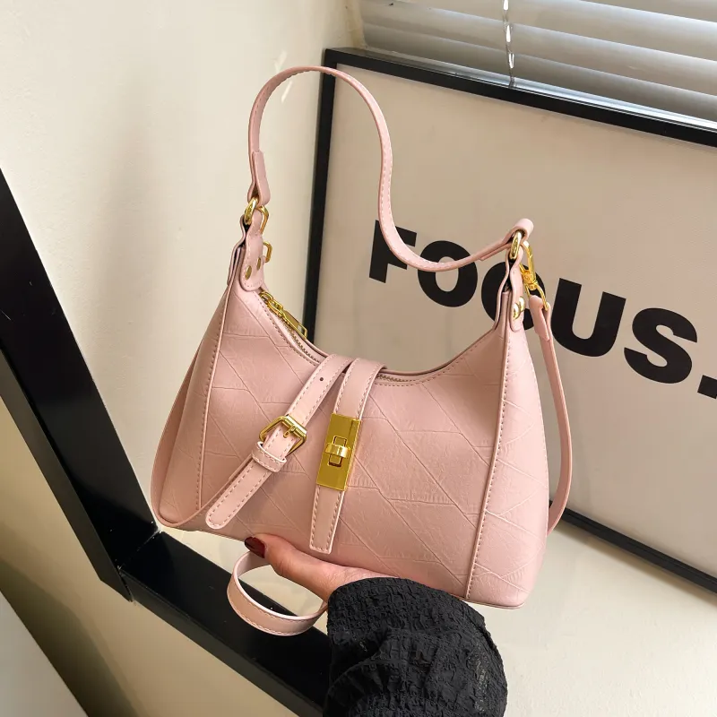 Yalu PU One Shoulder Handbag Crossbody Bag Regular Women's White/Pink/Green/Khaki/Black/Dark Khaki-15