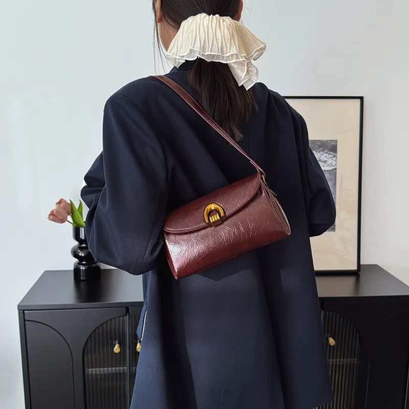 Yalu PU Portable Crossbody Bag, Shoulder Bag Regular Women's Black/Burgundy/Coffee-13