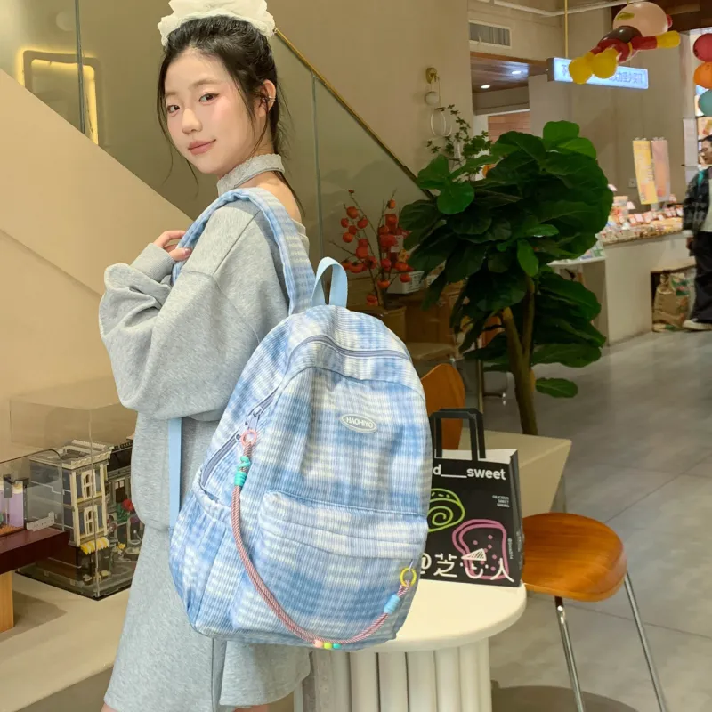 Yalu Corduroy Backpack Women's Pink/Black/Blue/Green-9