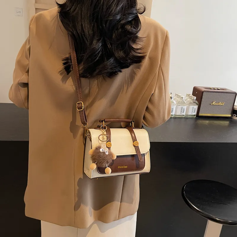 Yalu PU Shoulder Bag, Crossbody Bag, Handbag Regular Women's Ecru/Black/Dark Brown/Coffee-4