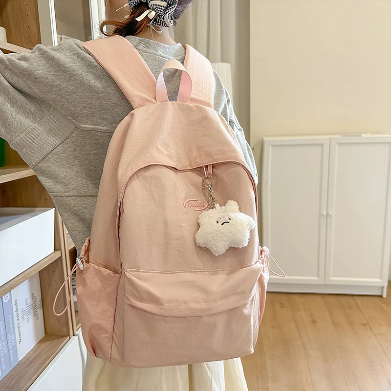 Yalu Nylon Backpack Regular Unisex Pink/Blue/Red/Yellow/Black-16