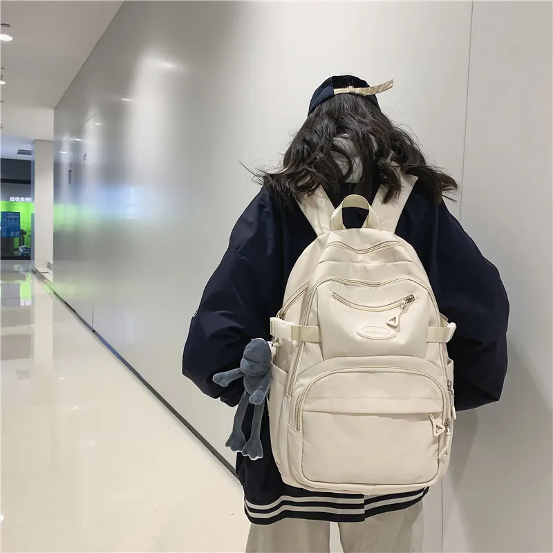 Yalu Nylon Backpack Regular Unisex Multicolor-14