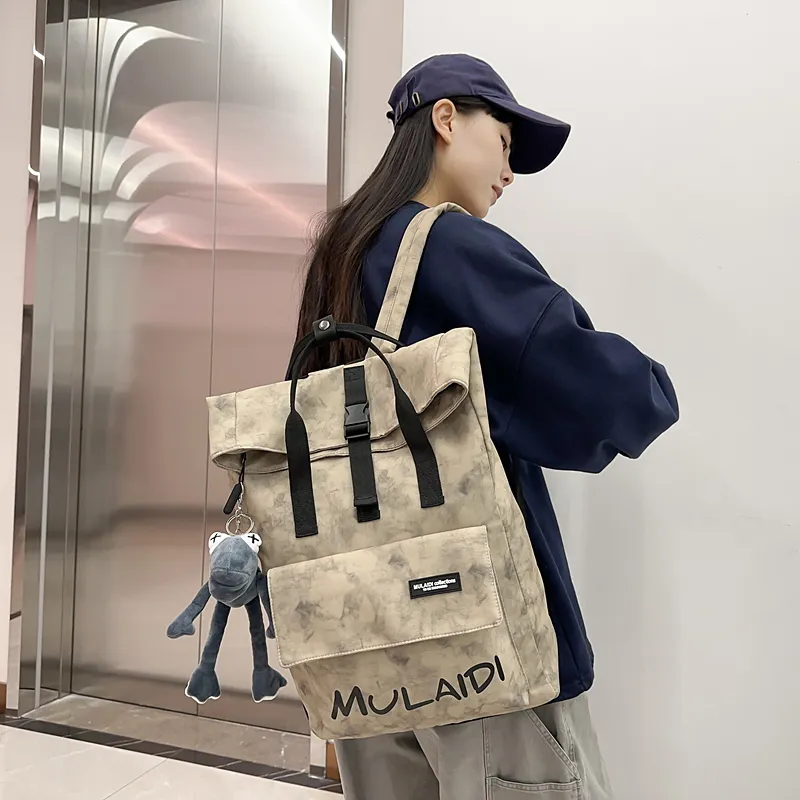 Yalu Nylon Backpack Unisex Multicolor-23