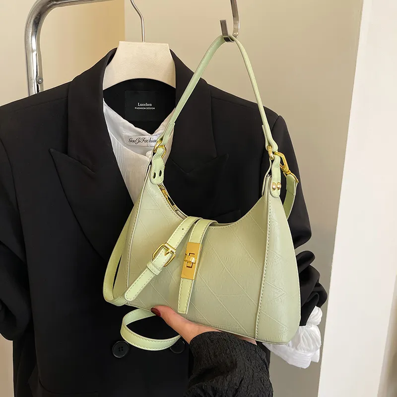 Yalu PU One Shoulder Handbag Crossbody Bag Regular Women's White/Pink/Green/Khaki/Black/Dark Khaki-20