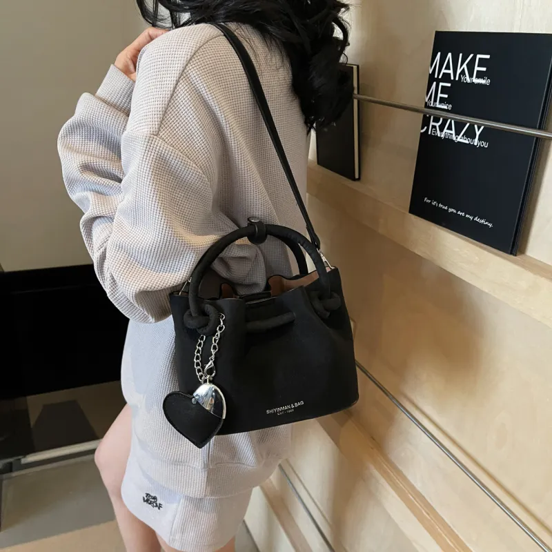 Yalu PU One Shoulder Handbag Regular Women's Black/Ecru/Pink/Green-5
