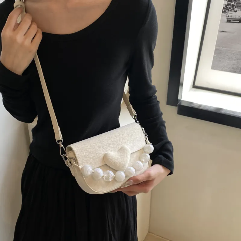Yalu PU Shoulder Bag, Crossbody Bag, Handbag Women's Black/Matcha/Pink/Ecru-25
