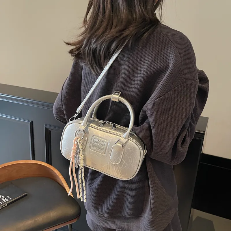 Yalu PU Handbag Regular Women's Black/Pink/White/Silver-21