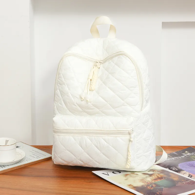 Yalu Water Repellent Fabric Backpack Women's White/Black/Red/Pink-3