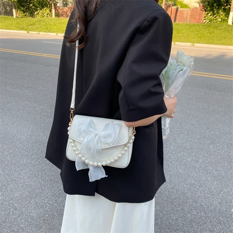 Yalu PU Shoulder Bag Women's White/Black/Blue/Pink-4