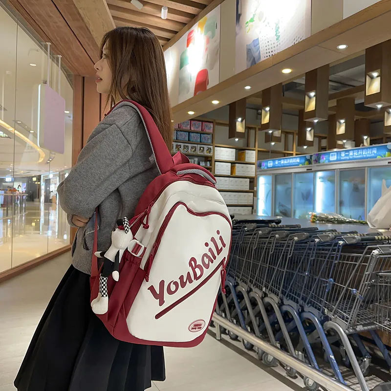 Yalu Nylon Backpacks Regular Unisex Multicolor-13