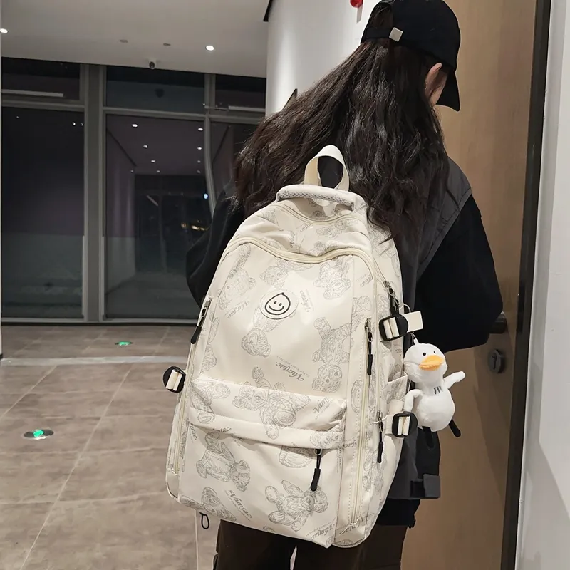 Yalu Nylon Backpack Regular Unisex Multicolor-8