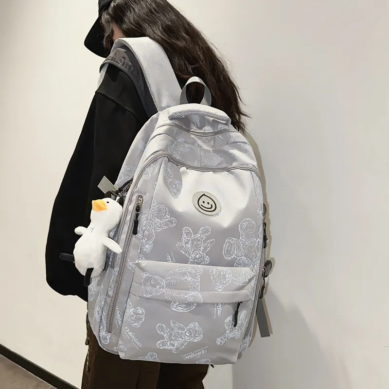 Yalu Nylon Backpack Regular Unisex Multicolor-22
