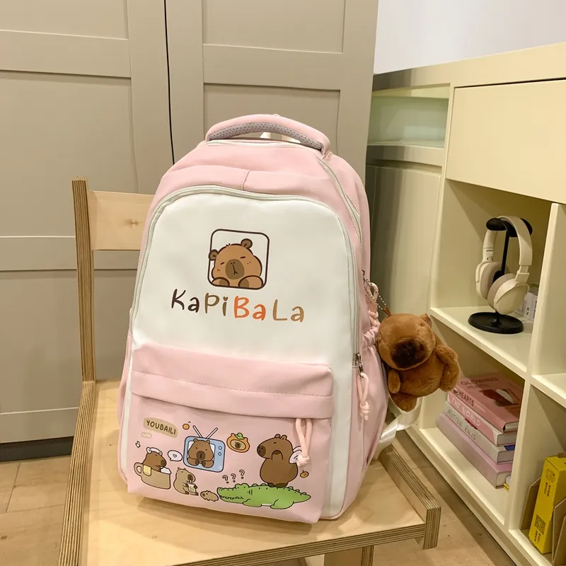 Yalu Nylon Backpack Regular Women's Black/Pink/Purple/Green/Red-7