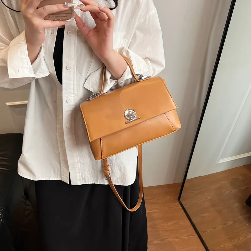 Yalu PU Handbag Women's Black/Light Brown/White/Khaki-12