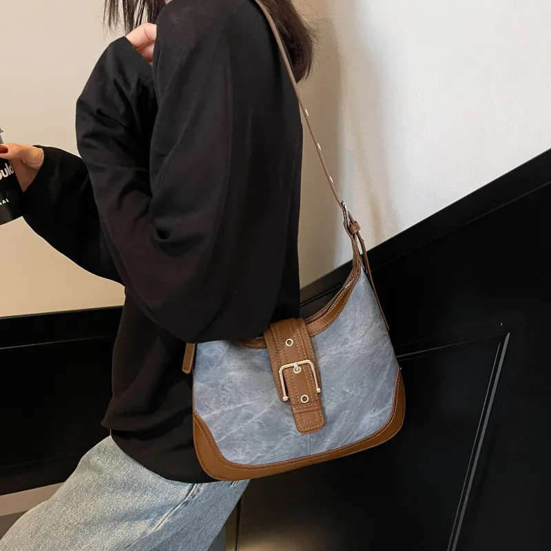 Yalu PU Crossbody Bag, Shoulder Bag Regular Women's Dark Tea/Ecru/Blue/Coffee-15