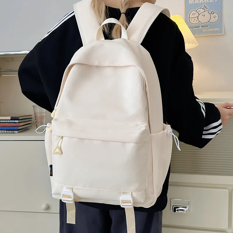 Yalu Nylon Backpack Unisex Black/Red/White/Khaki-12
