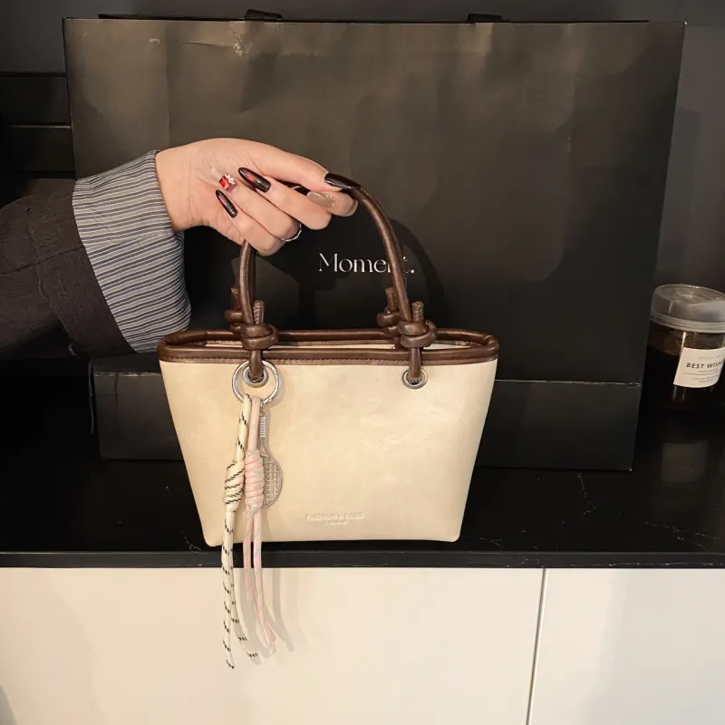 Yalu PU One Shoulder Handbag Regular Women's Pink/Black/Ecru/Light Green-14