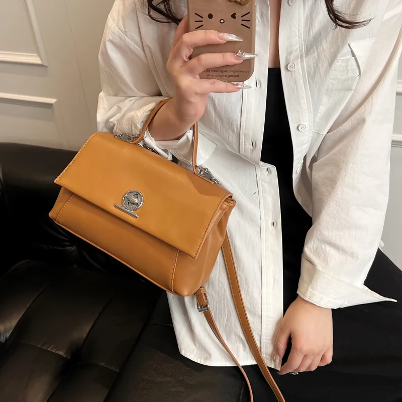 Yalu PU Handbag Women's Black/Light Brown/White/Khaki-11