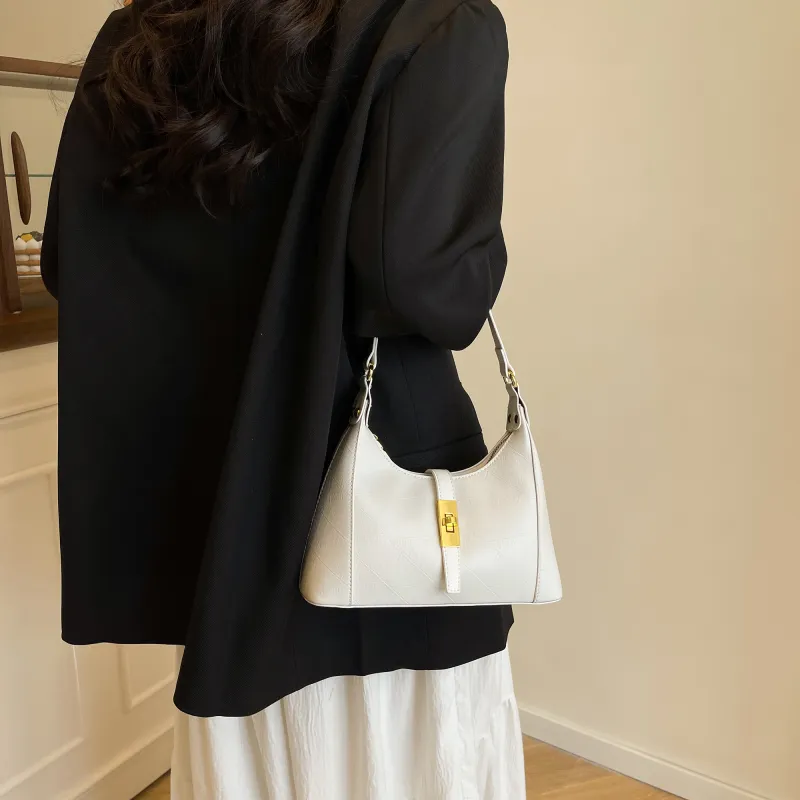 Yalu PU One Shoulder Handbag Crossbody Bag Regular Women's White/Pink/Green/Khaki/Black/Dark Khaki-5