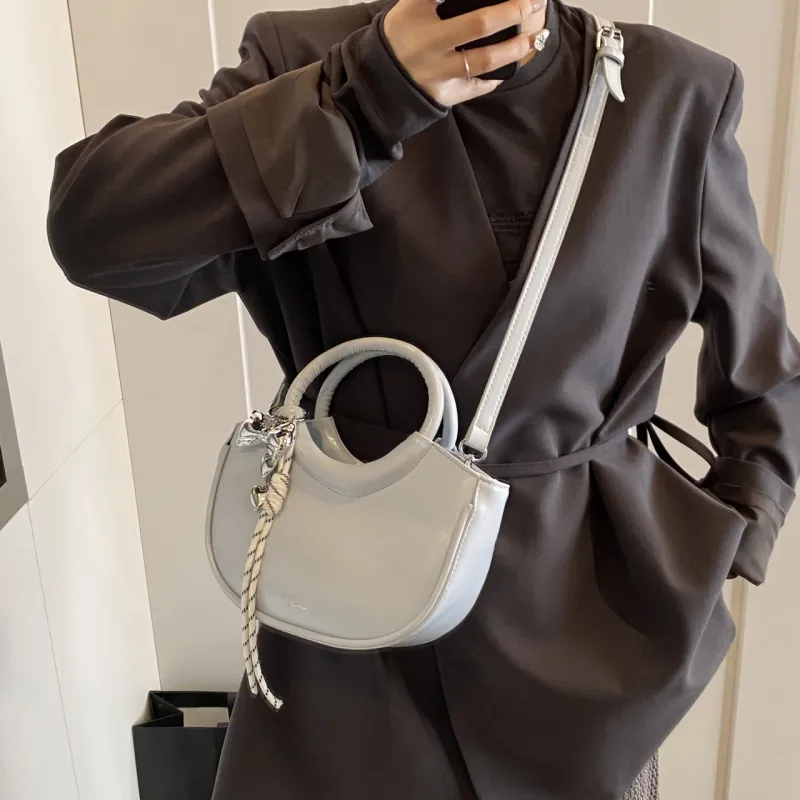 Yalu PU Shoulder Bag, Crossbody Bag, Handbag Regular Women's Silver/Black/Pink/Blue/White-26