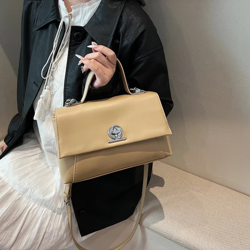 Yalu PU Handbag Women's Black/Light Brown/White/Khaki-26
