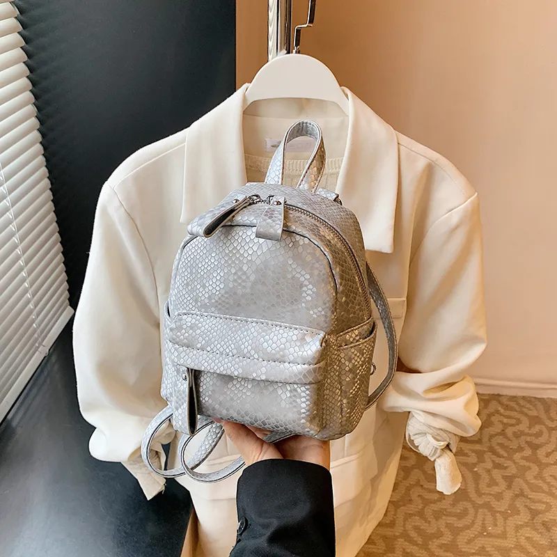 Yalu PU Backpack Regular Women's Black/Silver/Purple/White-10