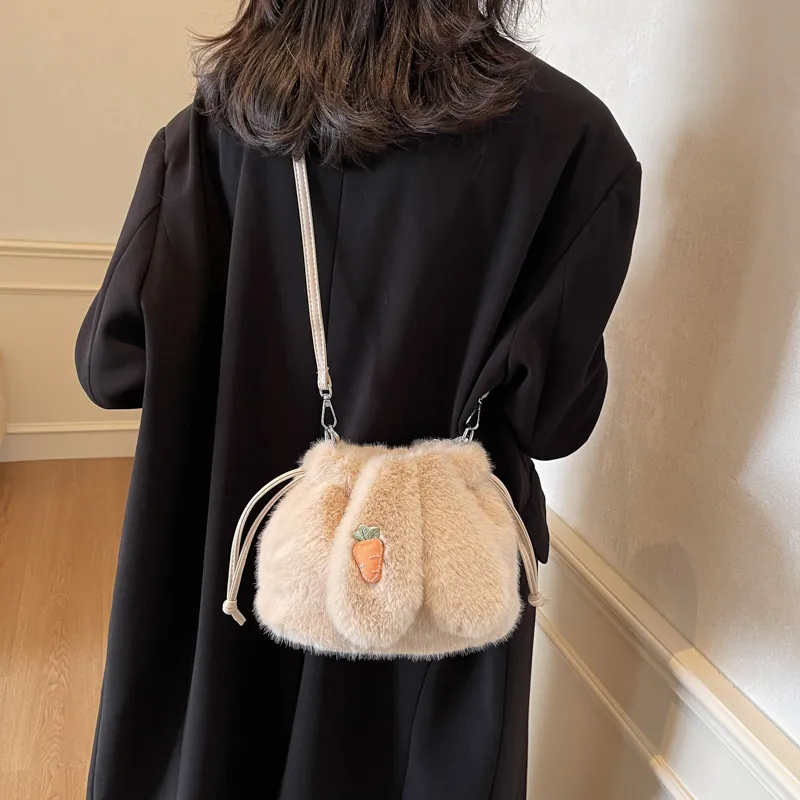Yalu Plush One Shoulder Handbag Regular Women's Multicolor-22