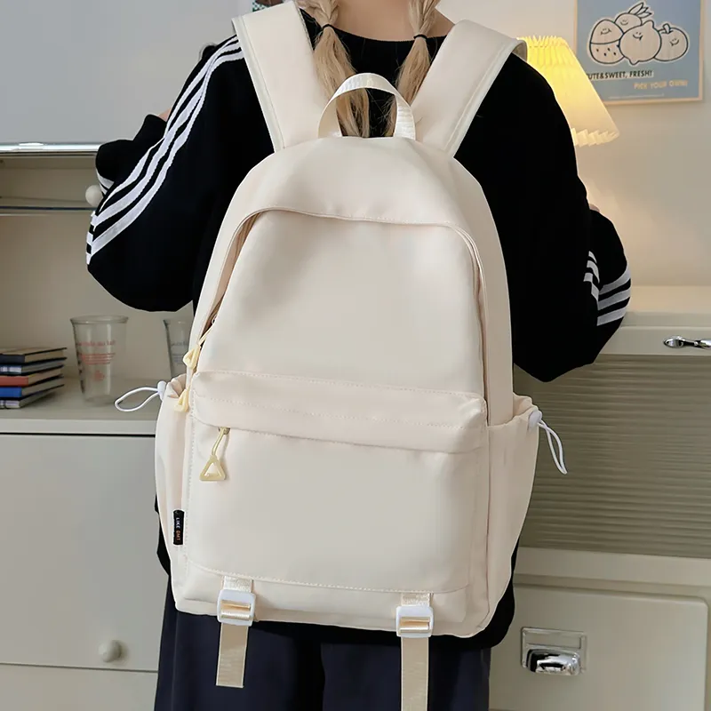 Yalu Nylon Backpack Unisex Black/Red/White/Khaki-13