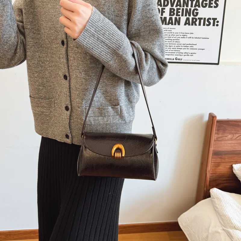 Yalu PU Portable Crossbody Bag, Shoulder Bag Regular Women's Black/Burgundy/Coffee-17