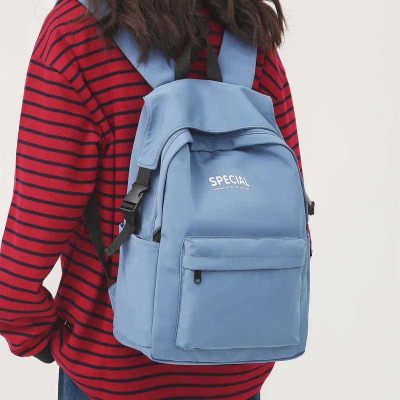 Yalu Nylon Backpack Unisex White/Black/Green/Blue-17