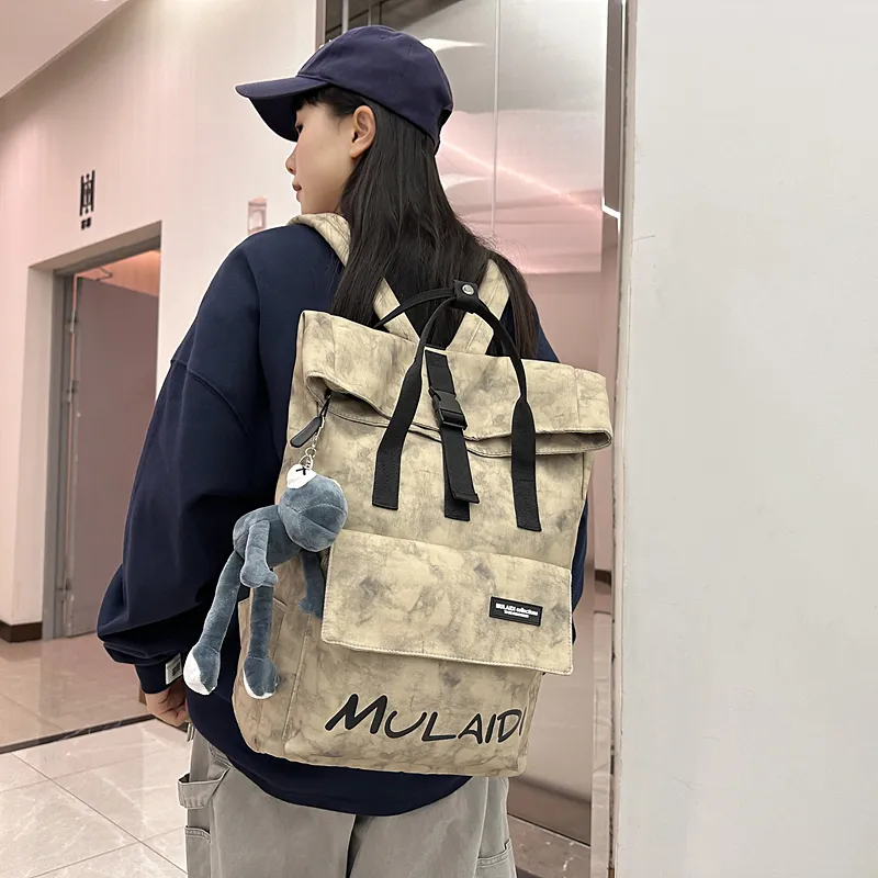 Yalu Nylon Backpack Unisex Multicolor-22