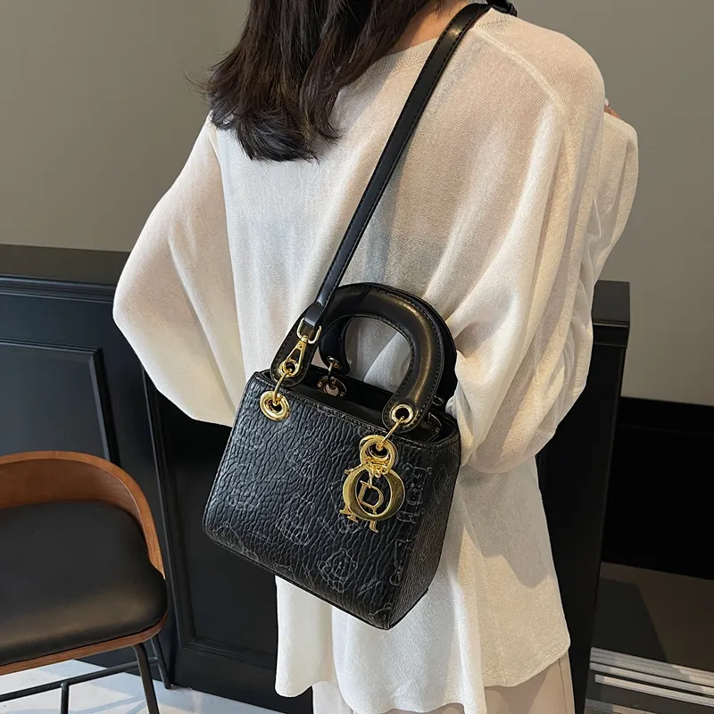 Yalu PU Lady Dior Crossbody Handbag Regular Women's Ecru/Black/Pink/Brown-9
