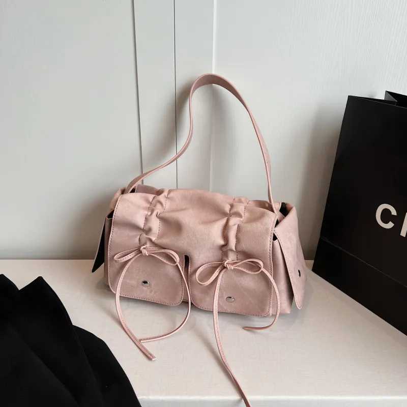 Yalu PU Shoulder Bag Women's Black/Blue/Coffee/Pink/Ecru-15