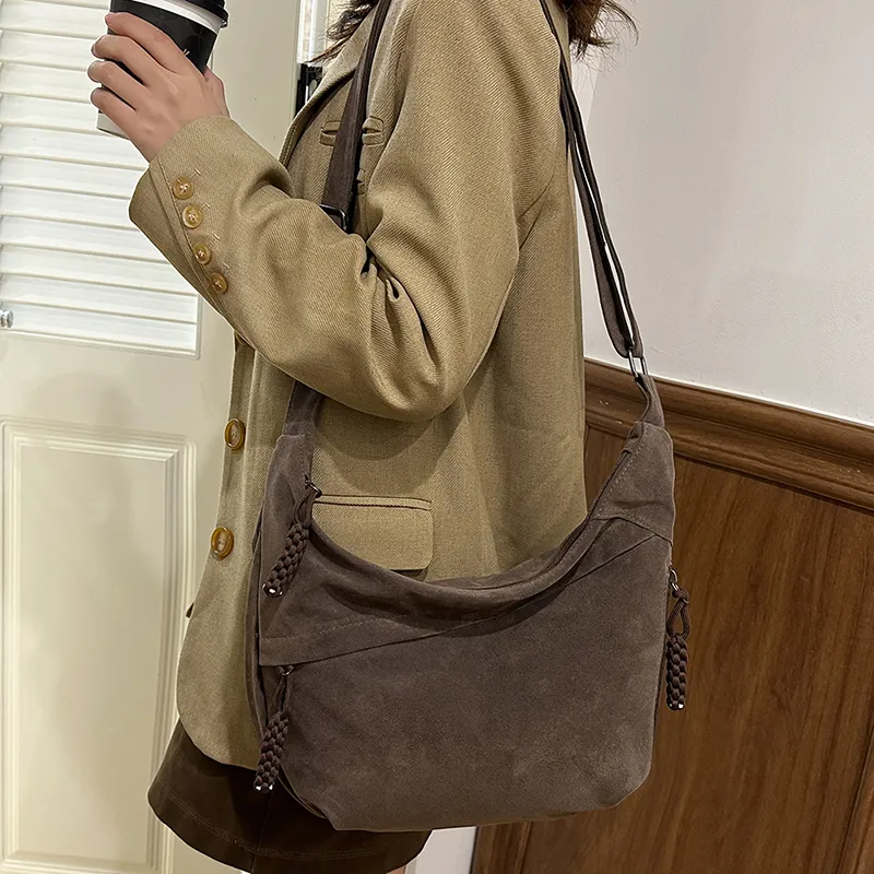Yalu Suede Crossbody Bag, Shoulder Bag Regular Women's Multicolor-22