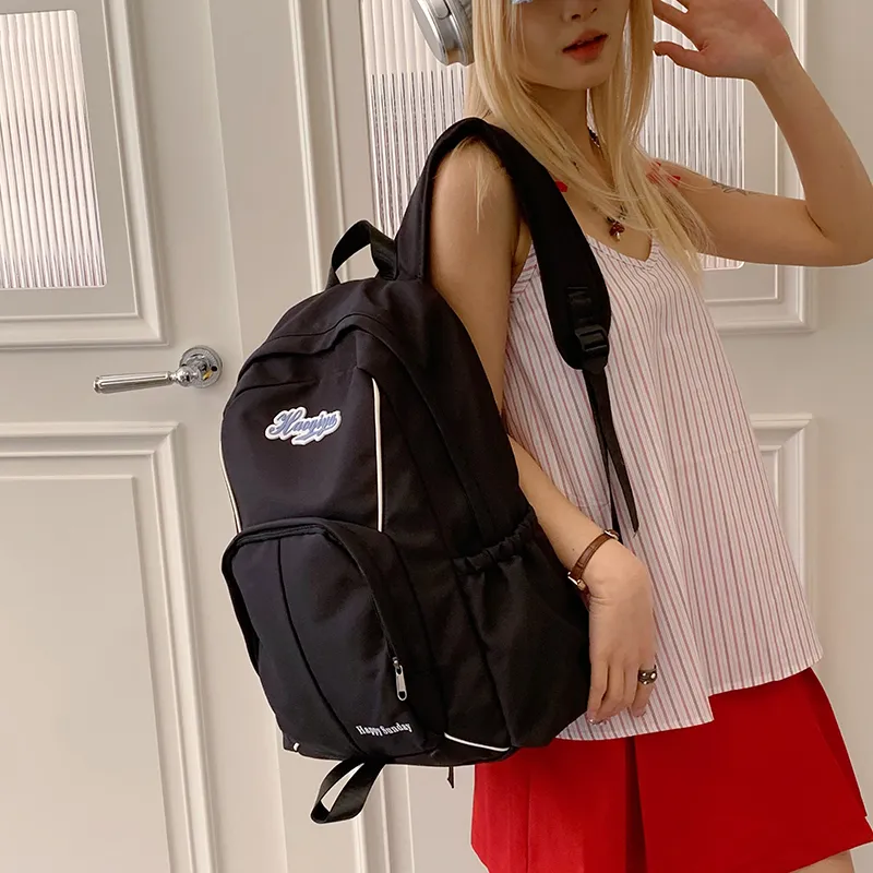 Yalu Nylon Fabric Backpack Unisex Multicolor-19
