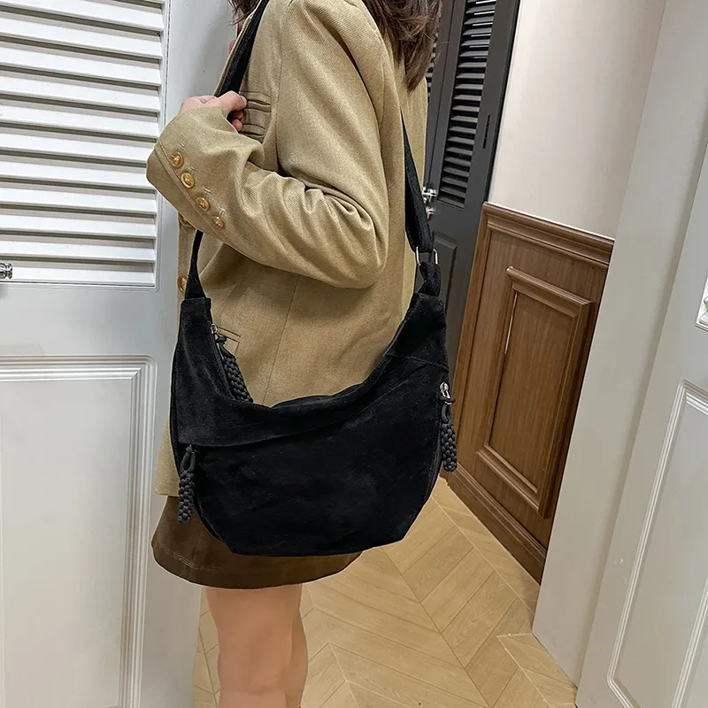 Yalu Suede Crossbody Bag, Shoulder Bag Regular Women's Multicolor-3