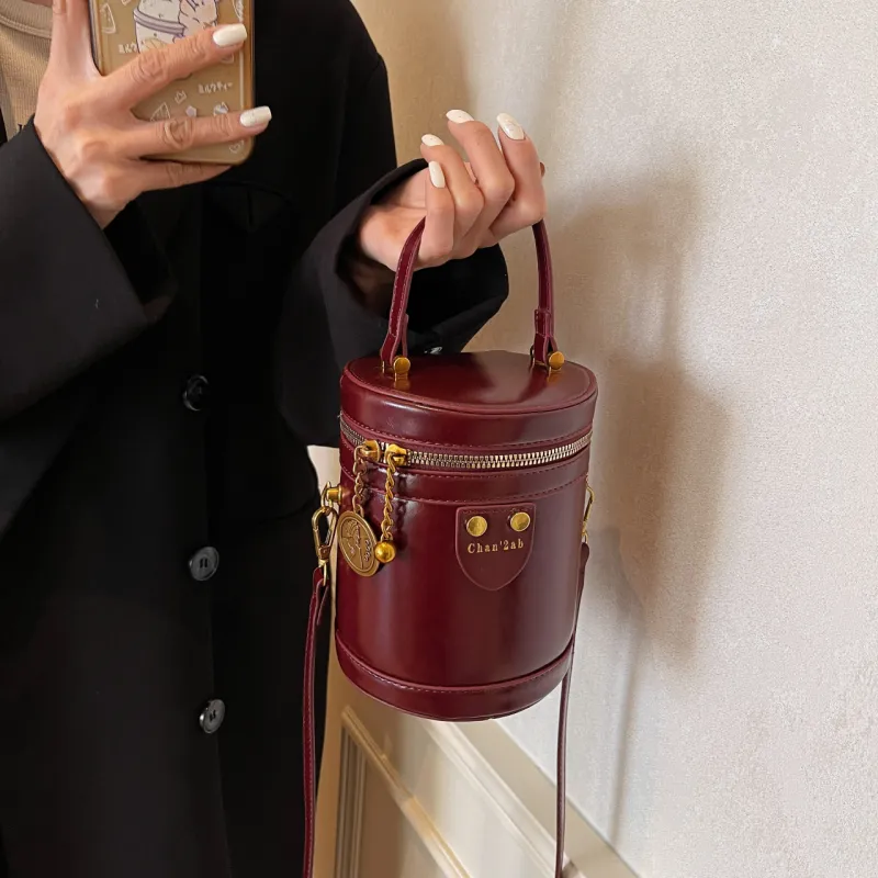 Yalu PU One Shoulder Crossbody Bucket Bag, Handbag Regular Women's Coffee/Black/Brown/Burgundy-7