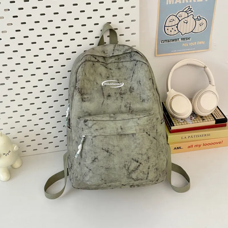 Yalu Nylon Backpack Regular Unisex Black/Red/Green/Blue/White-21