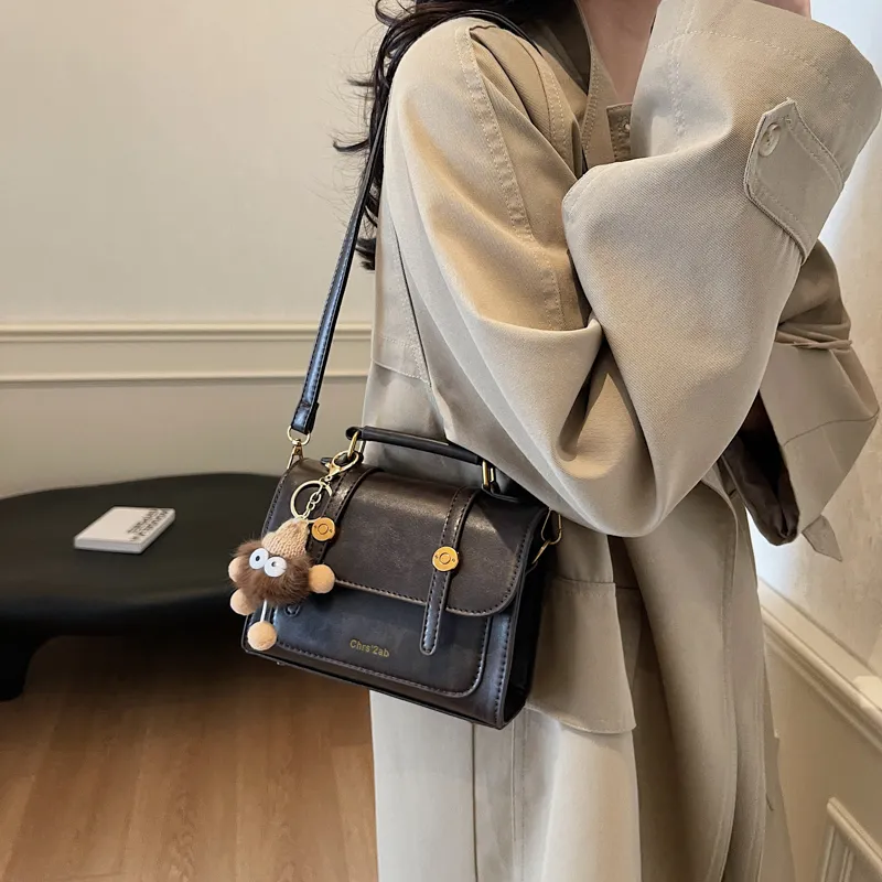 Yalu PU Shoulder Bag, Crossbody Bag, Handbag Regular Women's Ecru/Black/Dark Brown/Coffee-24
